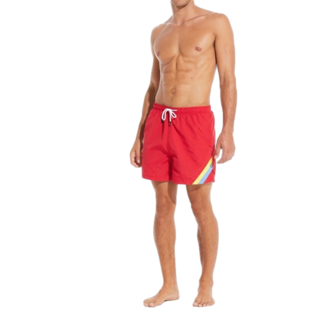 NWT Solid&Striped The Classic swim trunk - Cherry Stripe - Sz Large - current